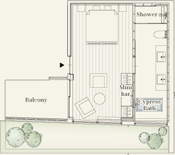 Courtyard View with Balcony